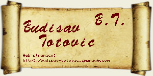 Budisav Totović vizit kartica